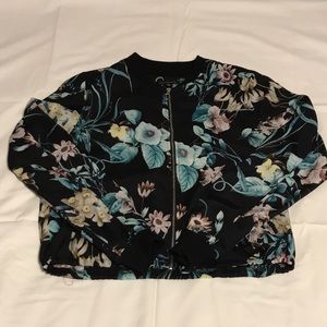Floral bomber jacket